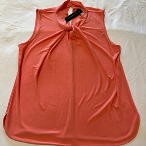 *Donna Karan coral sleeveless blouse*